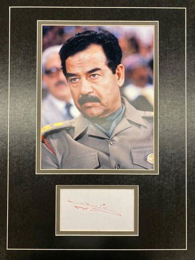 Saddam Hussein Autograph .